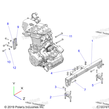 ENGINE, MOUNTING & LONG BLOCK