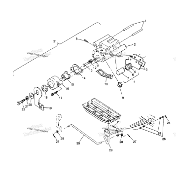REAR BRAKE ASSEMBLY 2X4 300