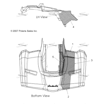 BODY, REAR CAB FOIL