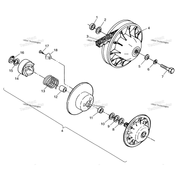 DRIVEN CLUTCH SPORT 400L
