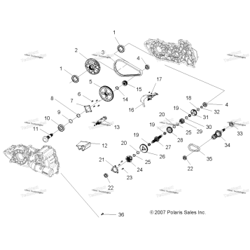 DRIVE TRAIN, MAIN GEARCASE INTERNALS