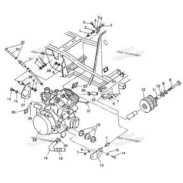 ENGINE MOUNTING 6X6 350L
