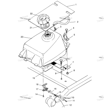 FUEL TANK ASSEMBLY SPORTSMAN 4X4