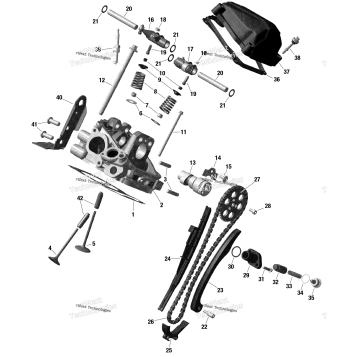 ENGINE - CYLINDER HEAD, REAR - HD10