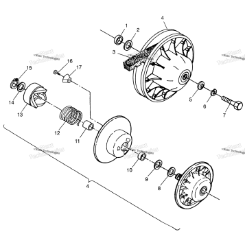 DRIVEN CLUTCH SPORTSMAN 400L