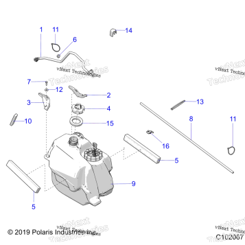 BODY, FUEL TANK ASM. A19SDE57F1/SDA57F1