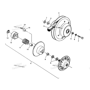 DRIVEN CLUTCH ASSEMBLY 2X4 350L