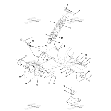 SWING ARM WELDMENT/REAR SHOCK ASSEMBLY TRAIL BLAZER