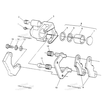 MIDDLE AXLE BRAKE ASSEMBLY 6X6 400L U.S. , SWEDISH S958740 & N