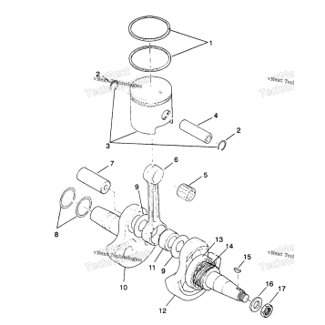 CRANKSHAFT & PISTON 6X6 250