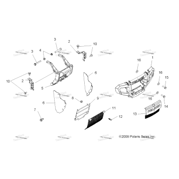 BODY, FRONT BUMPER & MOUNTING