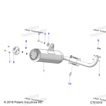 ENGINE, EXHAUST SYSTEM
