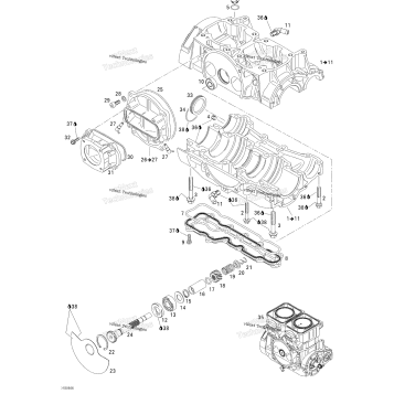 CRANKCASE AND ROTARY VALVE