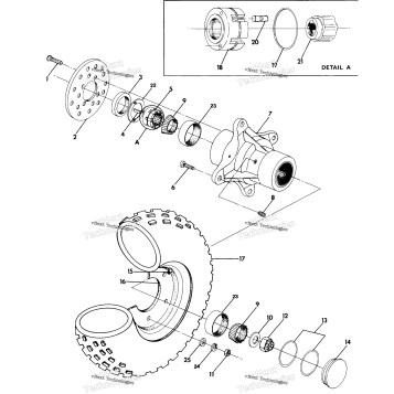 FRONT WHEEL ASSEMBLY 4X4 UPDATED 4/89