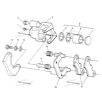 MIDDLE AXLE BRAKE ASSEMBLY 6X6 400L