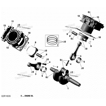 CRANKSHAFT, PISTON AND CYLINDER - HD10