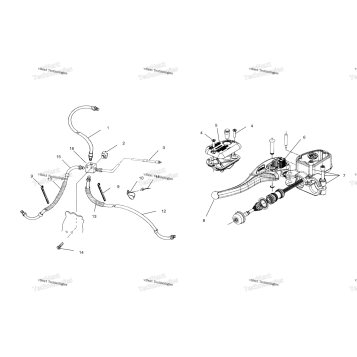 CONTROLS MASTER CYLINDER/BRAKE LINE