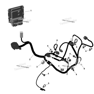 ROTAX - ENGINE HARNESS - ELECTRONIC THROTTLE CONTROL