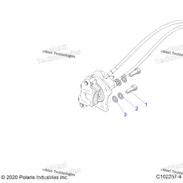 BRAKES, BRAKE CALIPER, REAR, MOUNTING