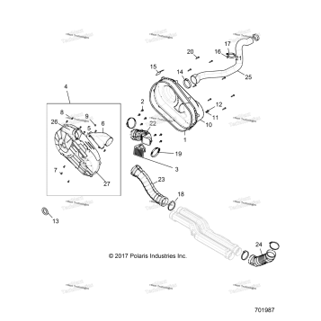 DRIVE TRAIN, CLUTCH COVER AND DUCTING R19RGE99A2/EAR/EBR/UAF/UBF/UAM/UBM/UA9/UB9/UAL/UBL/KAK/KBK