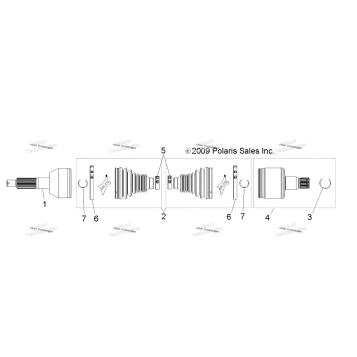 DRIVE TRAIN, REAR HALF SHAFT