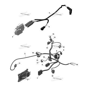 ROTAX - ENGINE HARNESS AND ELECTRONIC MODULE