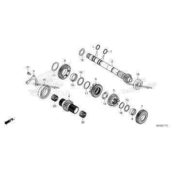 TRANSMISSION (MAINSHAFT) (CMX1100D/D2)