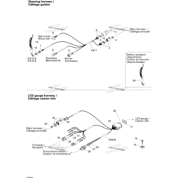 STEERING HARNESS, LCD GAUGE HARNESS