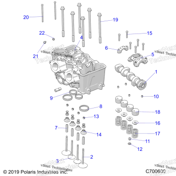 ENGINE, CYLINDER HEAD AND VALVES