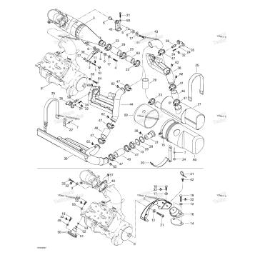 ENGINE SUPPORT AND MUFFLER