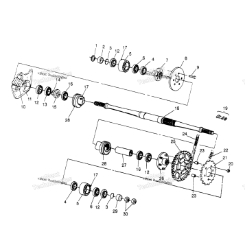 MIDDLE DRIVE ASSEMBLY 6X6 400L