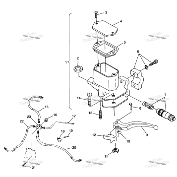 CONTROLS MASTER CYLINDER/BRAKE LINE