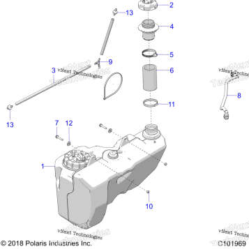 BODY, FUEL TANK A19SXA85B1/B4/SXE85BC/B9/ZBJ