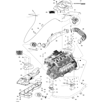 ENGINE AND AIR INTAKE SILENCER