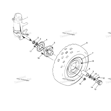 FRONT WHEEL ASSEMBLY TRAIL BOSS