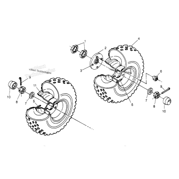 MIDDLE WHEEL ASSEMBLY 6X6 400L