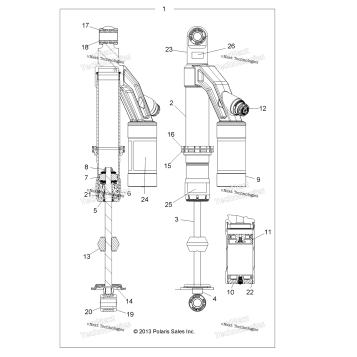SUSPENSION, SHOCK, REAR A16SYE95AP