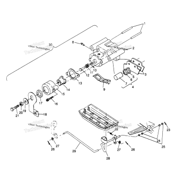 REAR BRAKE ASSEMBLY 2X4 300