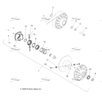 DRIVE TRAIN, SECONDARY CLUTCH