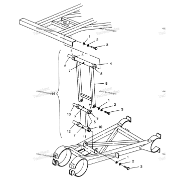 REAR STRUT STABILIZER 6X6 400L W968740 & 6X6 400L NORWEGIAN