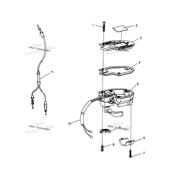 CONTROLS THROTTLE ASM./CABLE TRAIL BOSS