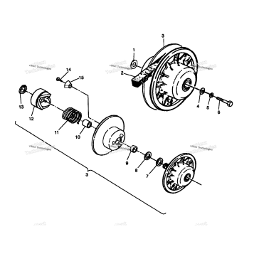 DRIVEN CLUTCH ASSEMBLY TRAIL BLAZER
