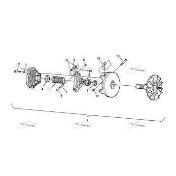 DRIVE CLUTCH ASSEMBLY 6X6 400L, U.S. W 958740, SWEDISH S958740 & NORWEGIA