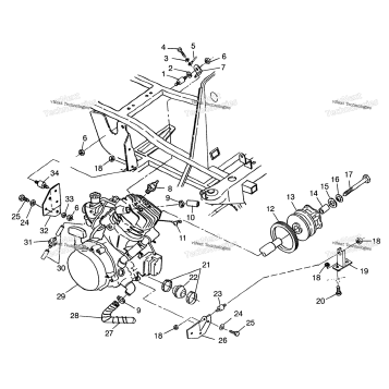 ENGINE MOUNTING SPORTSMAN 400L