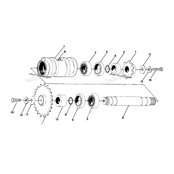 DETAILSFRONT DRIVE ASSEMBLY 6X6 CENTER TIGHTENER ASSEMBLYPN 1380043