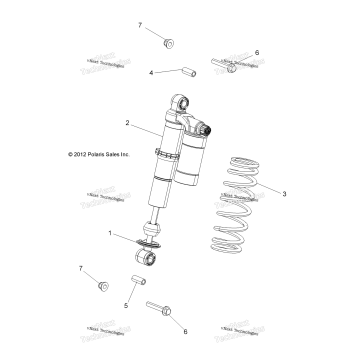 SUSPENSION, SHOCK, FRONT, MOUNTING A14ZN8EAP