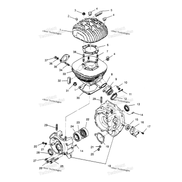 CRANKCASE & CYLINDER 4X4 300