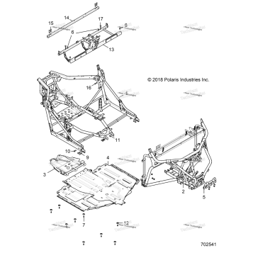 CHASSIS, MAIN FRAME AND SKID PLATES R19RGE99A2/EAR/EBR/UAF/UBF/UAM/UBM/UA9/UB9/UAL/UBL/KAK/KBK