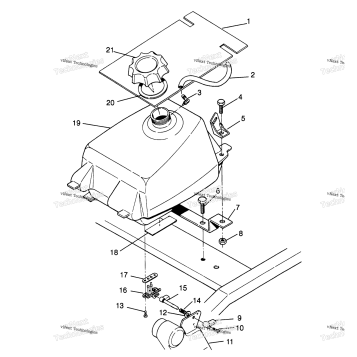 FUEL TANK ASSEMBLY 6X6 400L U.S. , SWEDISH S958740 & NORWEGIAN