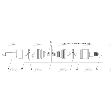 DRIVE TRAIN, REAR HALF SHAFT